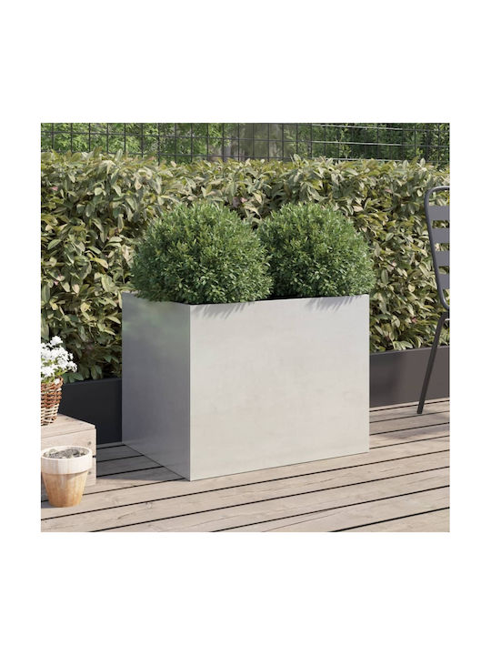 vidaXL Silver Planter Box Metallic Silver 62x46x47cm.