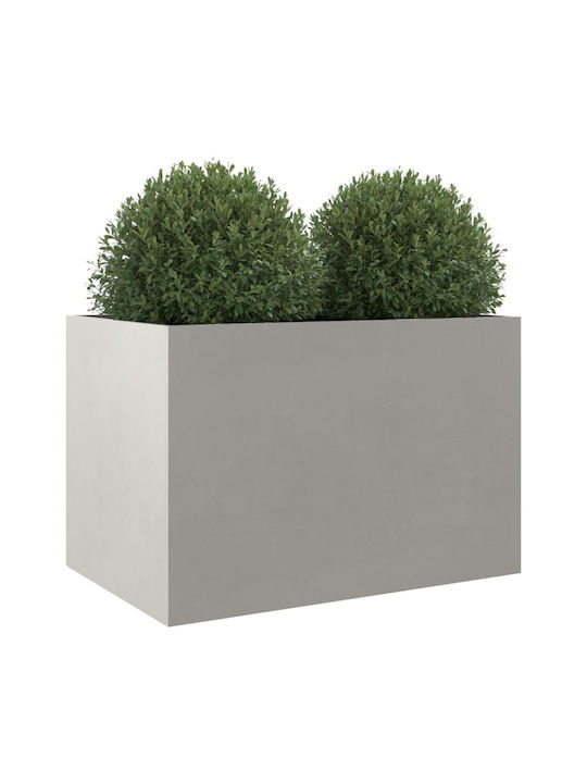 vidaXL Silver Planter Box Metallic Silver 62x46x47cm.