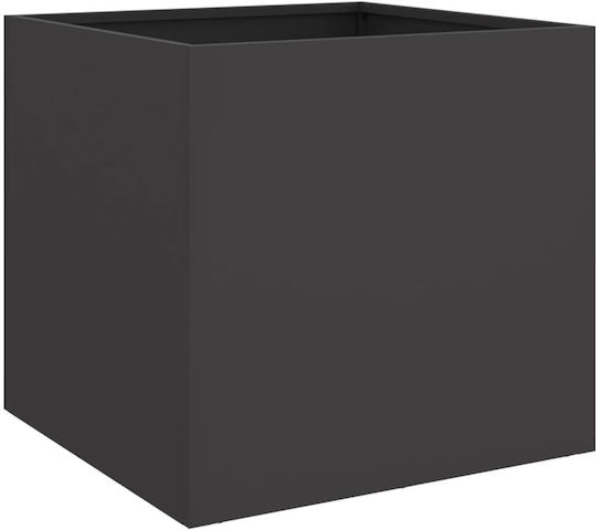 vidaXL Set 2 Kunststoff Blumenkästen Schwarz 42x39cm