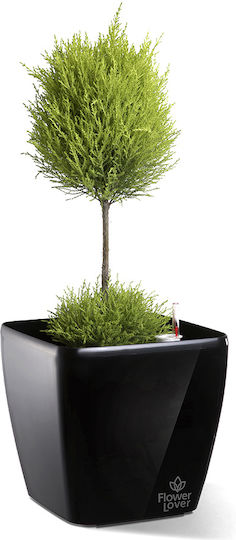 Hydrostab Саксия Пластмаса Glossy Black 22x21x22см.