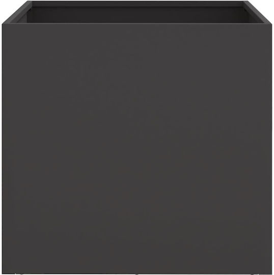 vidaXL Set 2 Kunststoff Blumenkästen Schwarz 42x39cm