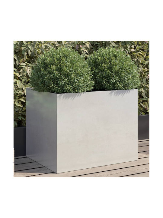vidaXL Silver Planter Box Metallic Silver 62x46x47cm.