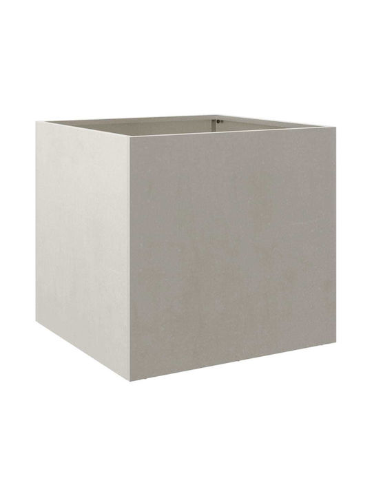 vidaXL Silver Set 2 Planters Metal Silver