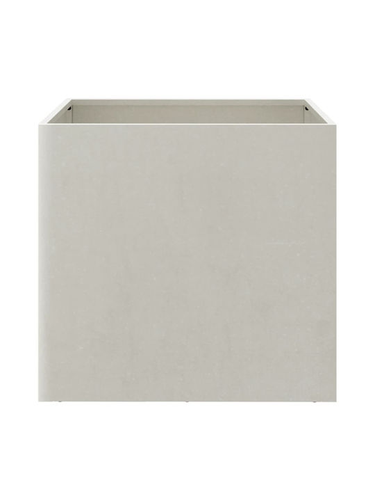 vidaXL Silver Set 2 Planters Metal Silver