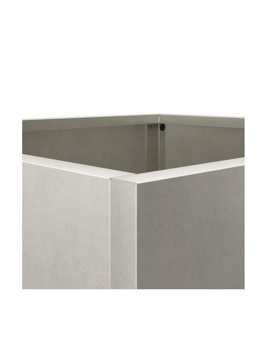 vidaXL Silver Set 2 Planters Metal Silver