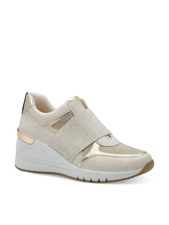 Marco Tozzi Γυναικεία Sneakers Cream