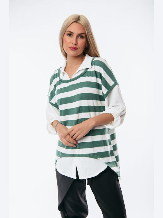 Boutique Bluză Sportivă pentru Femei Mâneci scurte Green