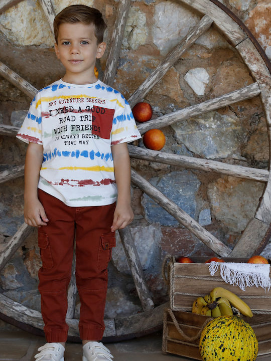 Kinder Schlaghose Cargo Stoff Orange