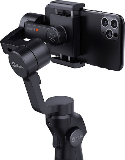 iSEN Capture 2S Gimbal Κινητού με Σταθεροποιητή 3 Αξόνων και 12 ώρες λειτουργίας Μαύρο