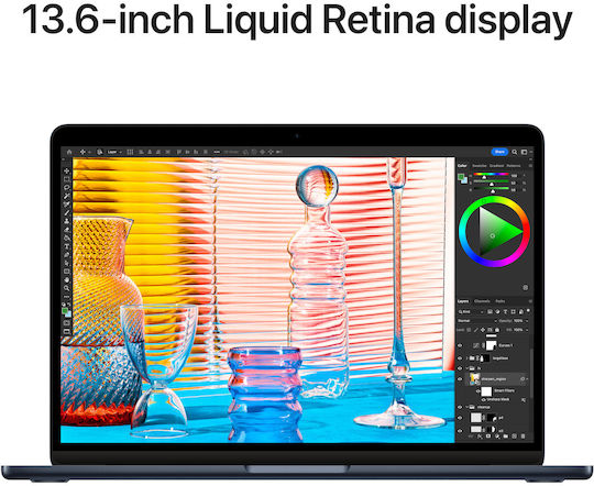 Apple MacBook Air 13.6" (2022) IPS Retina Display (M2-8-Core/8GB/256GB SSD/8-Core GPU) Midnight (GR Keyboard)