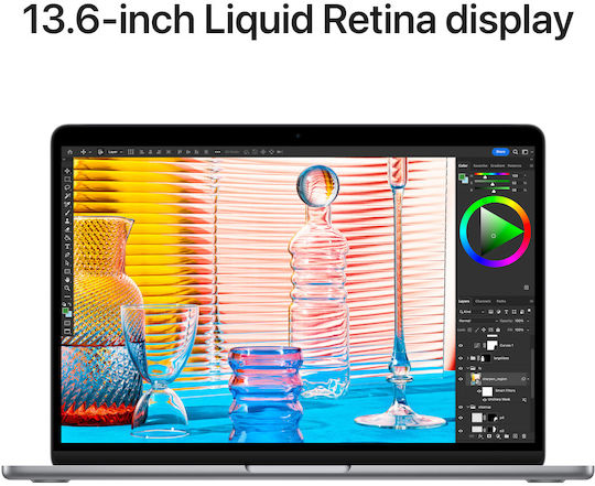 Apple MacBook Air 13.6" (2022) IPS Retina Display (M2-8-Core/8GB/256GB SSD/8-Core GPU) Space Grey (GR Keyboard)