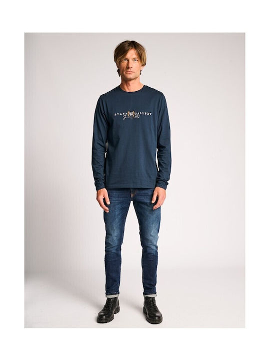 Flexy Herren Jeanshosen Elastisches Schlank Fit Blau