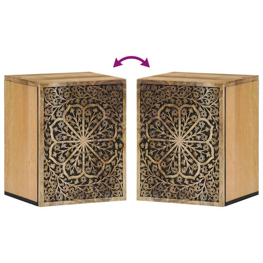 vidaXL Lemn Cabinet de baie L38xA33xÎ48cm Maro