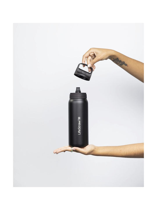 Lifestraw Бутилка Неръждаема стомана с филтър 650мл Черен