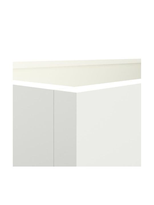vidaXL Ζαρντινιέρα Μεταλλική Λευκή 62x29x30εκ.