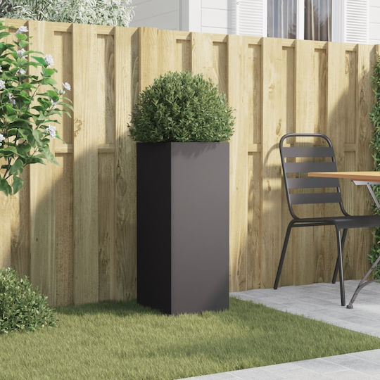 vidaXL Planter Box Plastic Black 32x75x27.5cm.