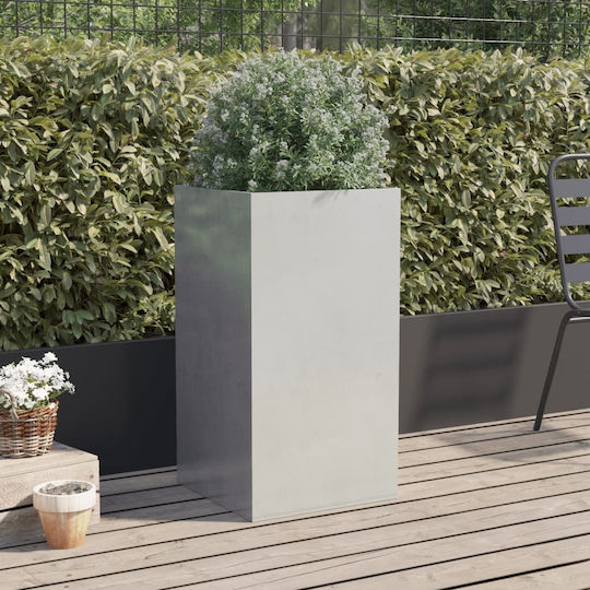 vidaXL Blumenkasten Metallisch Silver 42x75x38cm.