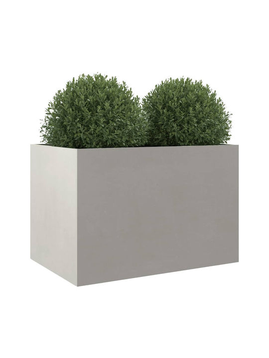 vidaXL Silver Planter Box Metallic Silver 62x39x40cm.