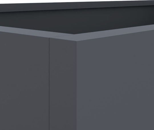 vidaXL Planter Box Plastic Charcoal 62x39x40cm.