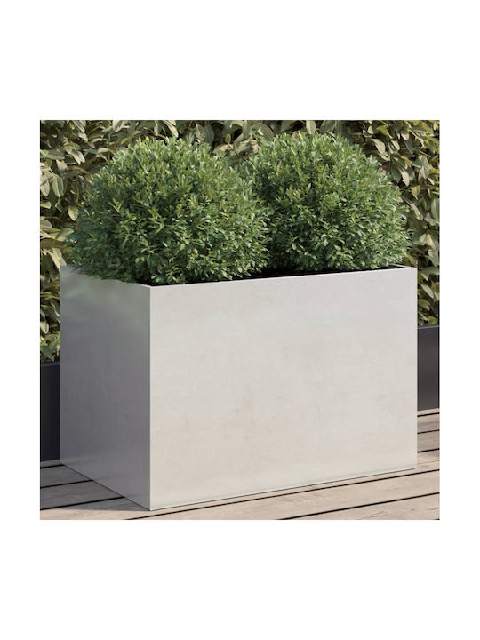 vidaXL Silver Planter Box Metallic Silver 62x39x40cm.