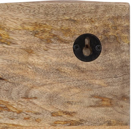 vidaXL Κρεμάστρα Τοίχου Ξύλινη 4 Θέσεων Μπεζ 82x7x22cm
