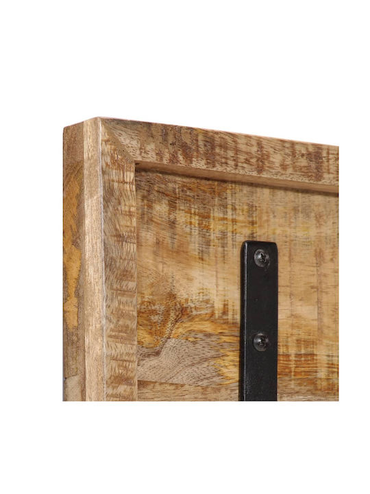 vidaXL Κρεμάστρα Τοίχου Ξύλινη 5 Θέσεων Καφέ 80x5.5x25cm
