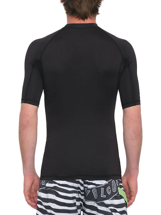 Volcom Lido Rashguard Αντηλιακή Μπλούζα Μαύρη