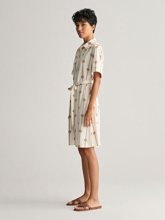 Summer Mini Shirt Dress Dress Ivoire