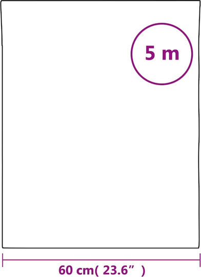 vidaXL Стикер Дисплей За офиса 60см x 5m Transparent 155814 1бр
