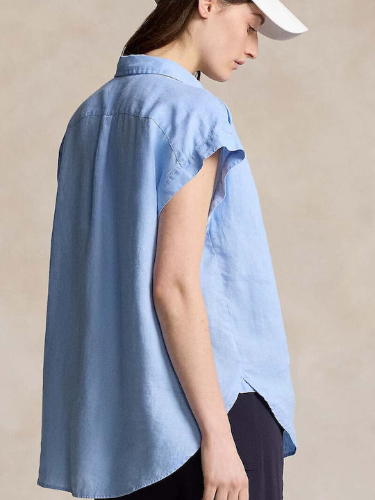 Ralph Lauren Women's Polo Blouse Short-sleeved Blue