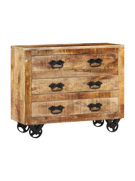 Sideboard made of Solid Wood with Drawers Brown 80x30x65cm