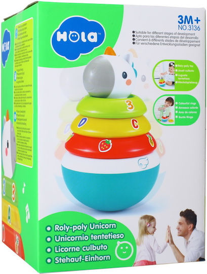 Hopa Mythisches Roly Poly Einhorn mit Ringen zum Stapeln