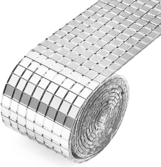 Bandă adezivă pentru oglinzi pentru designul casei și obiecte decorative, 1024 bucăți, dimensiune 4 X 100 cm, argintiu, Original Deals®