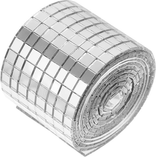 Bandă adezivă pentru oglinzi pentru designul casei și obiecte decorative, 1024 bucăți, dimensiune 4 X 100 cm, argintiu, Original Deals®