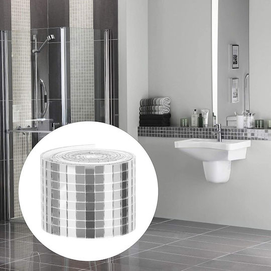 Bandă adezivă pentru oglinzi pentru designul casei și obiecte decorative, 1024 bucăți, dimensiune 4 X 100 cm, argintiu, Original Deals®