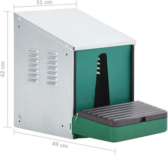 vidaXL Metallic Nesting Box for Hens 171448 49x31x42cm