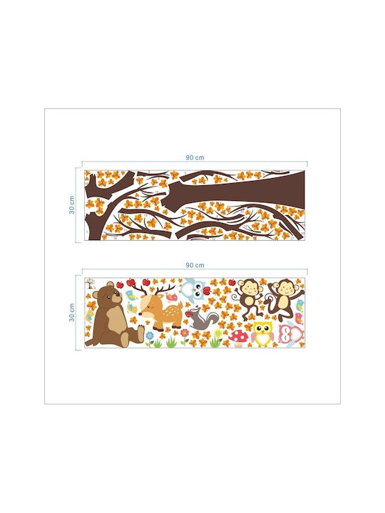 Autocolant Decorativ pentru Copii Perete 100x100buc