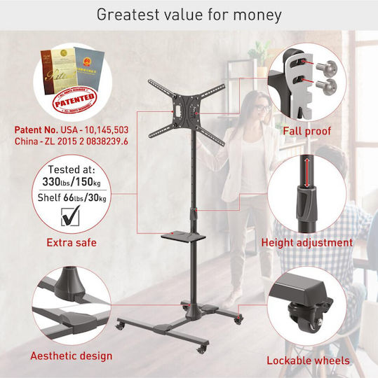 Barkan SW411H Βάση Τηλεόρασης Δαπέδου έως 60" και 50kg