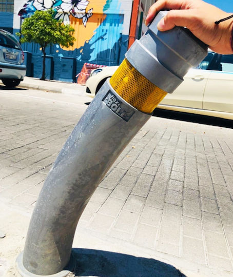 Traffic Columns Silver W80xH80cm