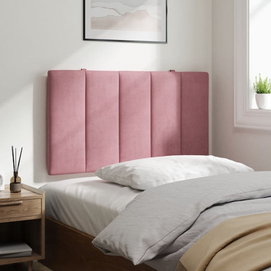 vidaXL Fabric Pink Bed Headboard Pillow 90x45cm
