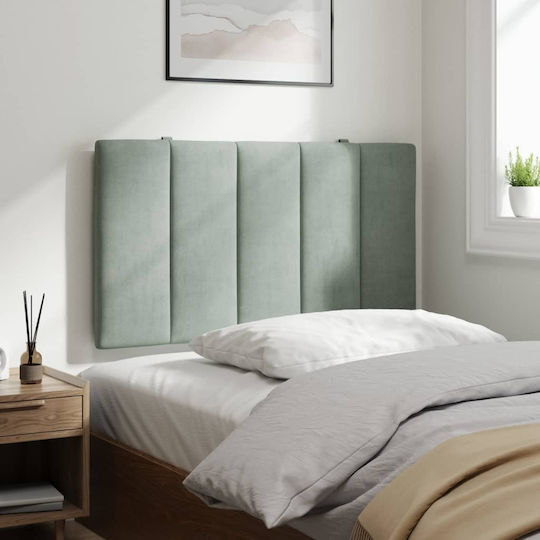 vidaXL Fabric Bed Headboard Pillow Light Gray 90x45cm