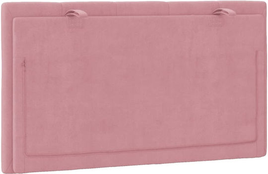 vidaXL Fabric Pink Bed Headboard Pillow 90x45cm