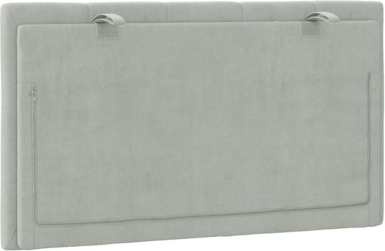 vidaXL Fabric Bed Headboard Pillow Light Gray 90x45cm