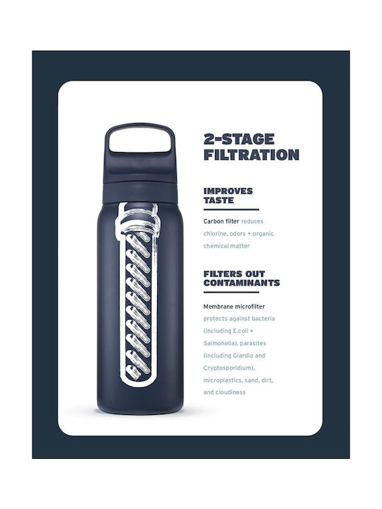 Lifestraw Παγούρι Ανοξείδωτο με Φίλτρο 1000ml Μαύρο