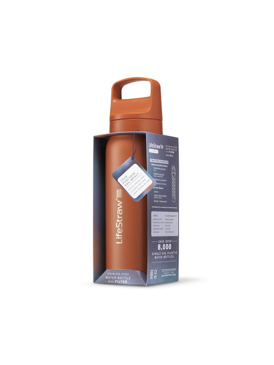 Lifestraw Бутилка Неръждаема стомана с филтър 650мл Оранжев