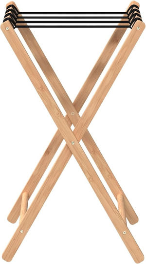 vidaXL Wooden Foldable Hotel Luggage Rack Brown with Dimensions 68.5x38xH58cm Foldable