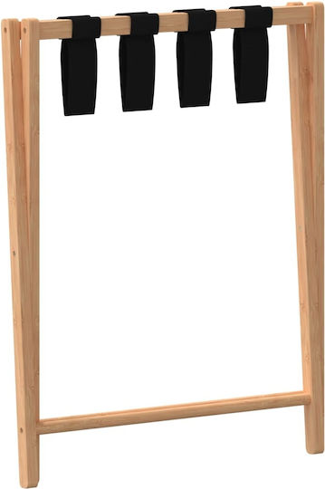vidaXL Wooden Foldable Hotel Luggage Rack Brown with Dimensions 68.5x38xH58cm Foldable