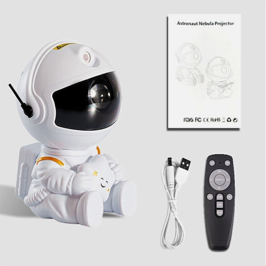 Lumină de noapte pentru copii Astronaut LED cu schimbare de culori - Proiector Nebuloasă Astronaut