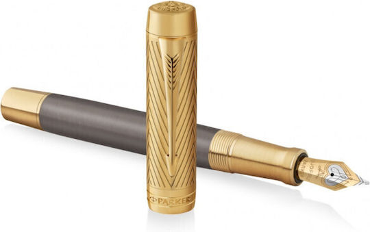 Parker Писалка Fine Сива от Inox с Черно Мастило