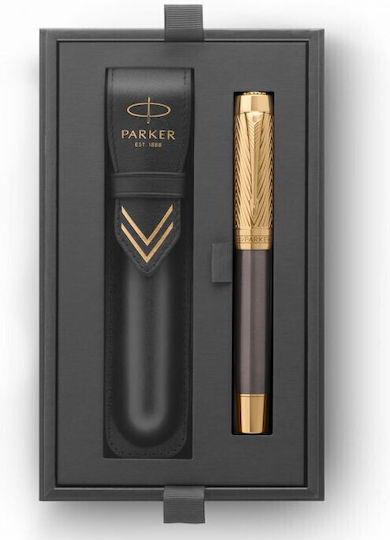 Parker Писалка Fine Сива от Inox с Черно Мастило